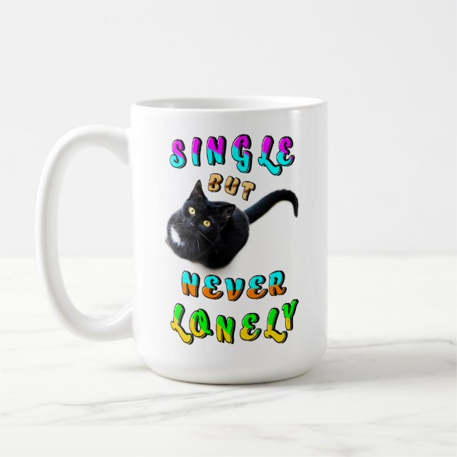 Enkel men aldrig ensam kaffemugg (Vänster)
