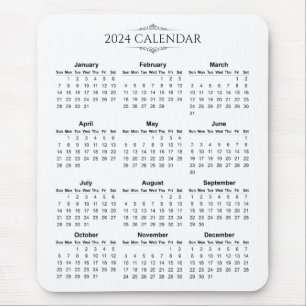 Enkel men elegant 2024-kalender Musmattor