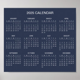 Enkel men elegant 2025-kalender | Affisch