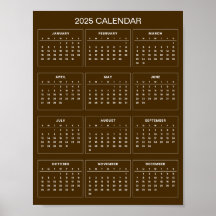Enkel men elegant 2025-kalender |