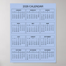 Enkel men elegant 2025-kalender |
