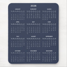 Enkel men elegant 2026-kalender | Musmattor