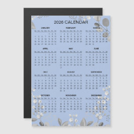 Enkel men elegant blomsterkalender för 2026  | Mag