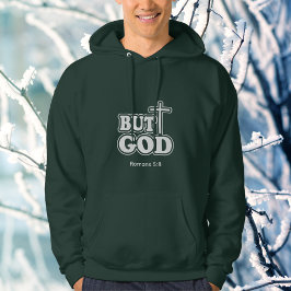 Enkel Men Gud Typografi Mörk Anpassa Hoodie
