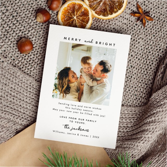 Enkel Merry- och Bright-familjens julhelg Julkort (Skapare uppladdad)