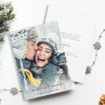 Enkel merry och Bright Photo Julkort<br><div class="desc">Modern och enkel jul | Fotokort med anpassningsbar på baksidan. Om du vill ha en mer avancerad anpassning av den här designen klickar du på BLUE DESIGN VERKTYG.</div>