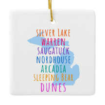 Enkel Michigansk Sleeping Bears Dunes-ornament