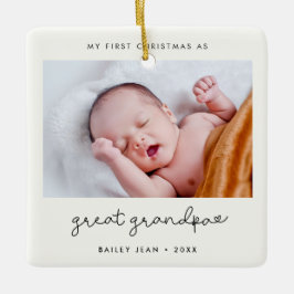 Enkel min första jul som Underbart farfar Photo Julgransprydnad Keramik