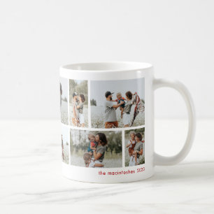 Enkel Minimal 10 Fotoskollage Kaffemugg