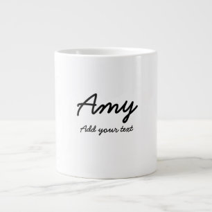 enkel, minimal, anpassad, klassisk namn monogram jumbo mugg