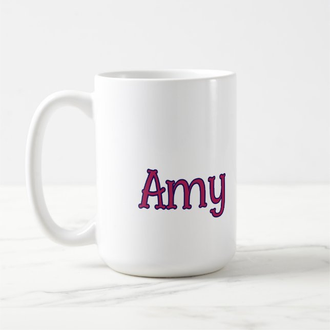 enkel minimal anpassad namnmonogram klassisk    kaffemugg (Vänster)