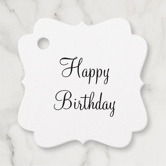 enkel minimal anpassningsbar för grattis på födels gåvor etiketter (Framsida)