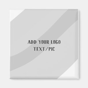 enkel minimal anpassningsbar lägg till din logotyp magnet
