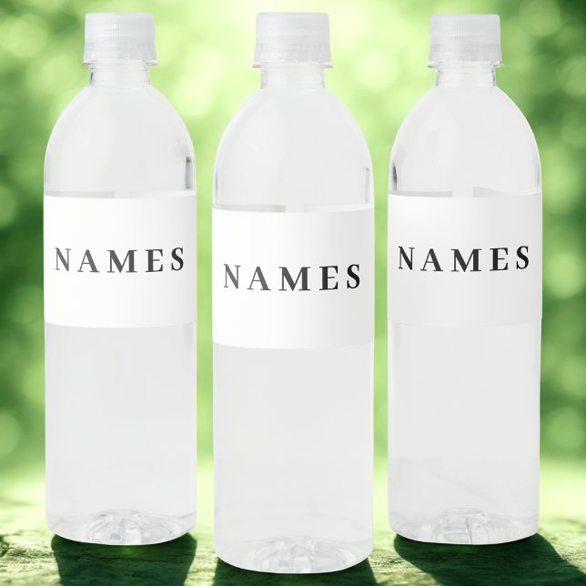 Enkel minimal Anpassningsbar Lägg till Eleganten N Vattenflaskor Etikett (Skapare uppladdad)