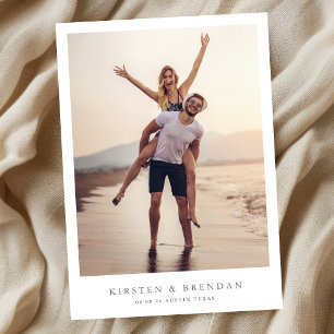 enkel minimal bild bröllop spara datumet