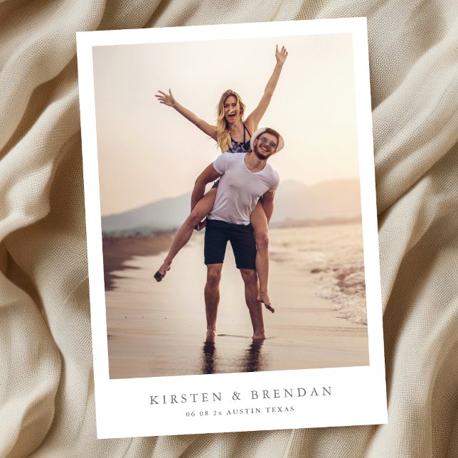 enkel minimal bild bröllop spara datumet (Skapare uppladdad)