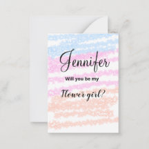 Enkel minimal blommig flicka förslags glitter rosa