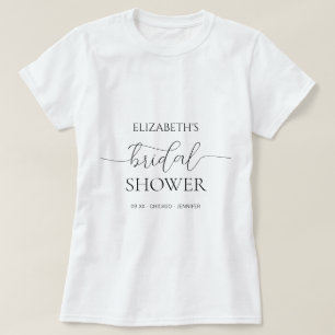Enkel Minimal Bröllopsdusch Script T Shirt
