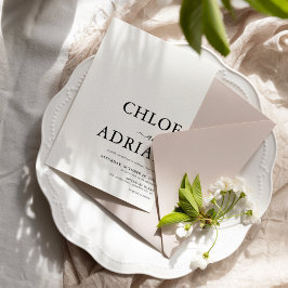 Enkel minimal bröllopsinbjudan inbjudningar