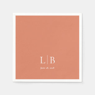 Enkel minimal Citrus Orange Bröllop Pappersservett