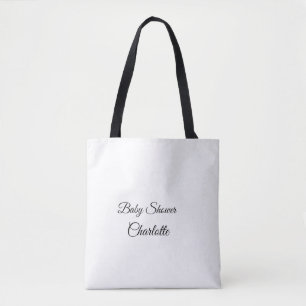 ENKEL MINIMAL.CUTE TILLÄGG NAMN BABY baby shower F Tygkasse