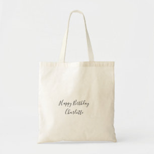 ENKEL MINIMAL.CUTIE LÄGG TILL NAMN BABY födelsedag Tygkasse