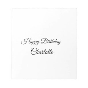 ENKEL MINIMAL.CUTIE LÄGG TILL NAMN BABY grattis på Anteckningsblock