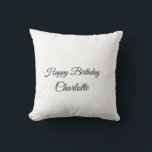 ENKEL MINIMAL.CUTIE LÄGG TILL NAMN BABY grattis på Kudde<br><div class="desc">Design</div>