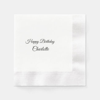 ENKEL MINIMAL.CUTIE LÄGG TILL NAMN BABY grattis på Pappersservett