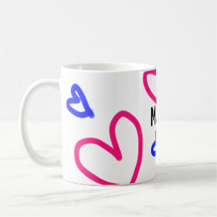 ENKEL MINIMAL.CUTIE LÄGG TILL NAMN BABY hjärta läg Kaffemugg