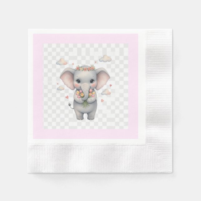 Enkel minimal elegant anpassad logotyp här företag pappersservett (Framsidan)