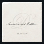 Enkel minimal Elegant Bröllop Monogram Stenunderlägg<br><div class="desc">Enkel,  minimalistisk Elegant Bröllop Monogram Stone Underlägg</div>