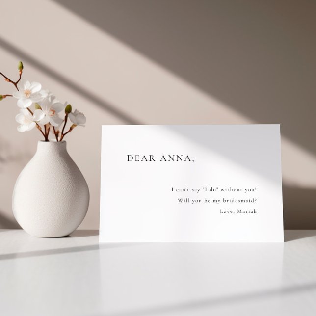 Enkel, minimal Elegant Frieri Bridesmaid Inbjudningar (Skapare uppladdad)