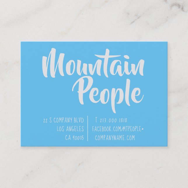 Enkel, minimal Elegant Himmel Blue Visitkort (Framsida)