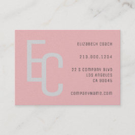 Enkel minimal Elegant Pastel Red Grått Visitkort