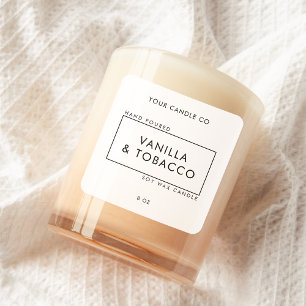 Enkel minimal etikett för svart och vitt ljus