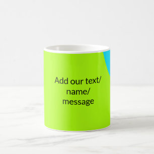 Enkel minimal färgglad abstrakt lägg till din text kaffemugg