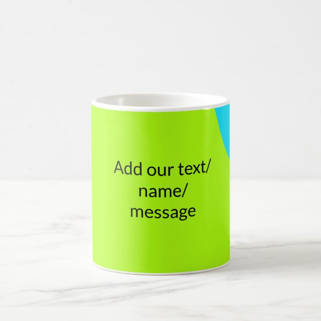 Enkel minimal färgglad abstrakt lägg till din text kaffemugg (Center)