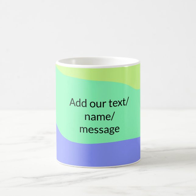 Enkel minimal färgglad abstrakt lägg till din text kaffemugg (Center)