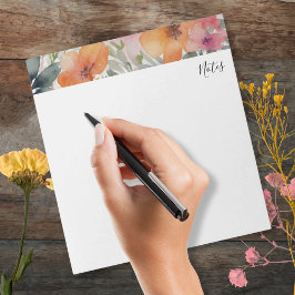 Enkel Minimal Floral Vardaglig Anteckningsblock