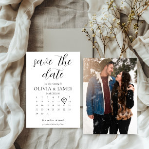 Enkel minimal fotokalender spara datumet