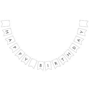 enkel minimal grattis på födelsedagen-ANPASSNINGSB Vimplar