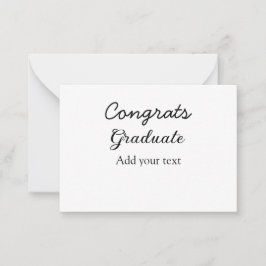 Enkel minimal grattis studenten lägger till din anteckningskort