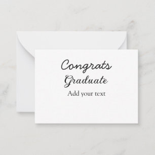 Enkel minimal grattis studenten lägger till din anteckningskort