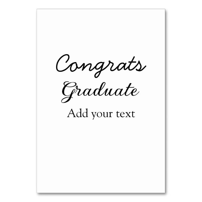 Enkel minimal grattis studenten lägger till din bordsnummer (Framsidan)