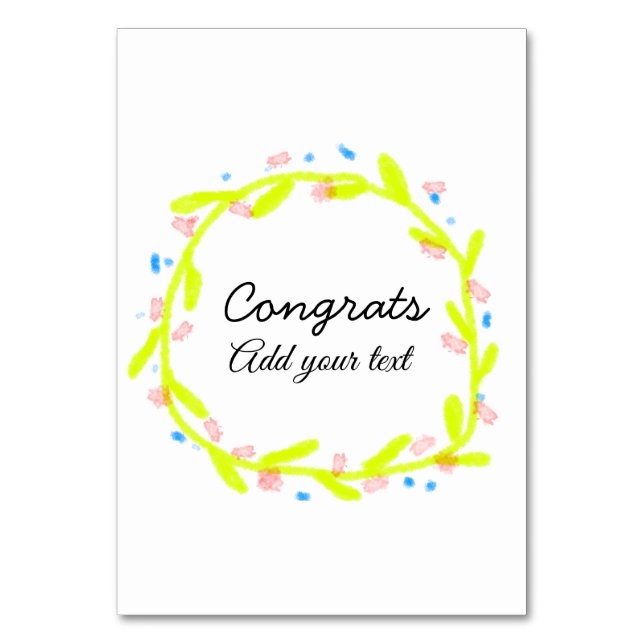 Enkel minimal grattis studenten lägger till din bordsnummer (Framsidan)