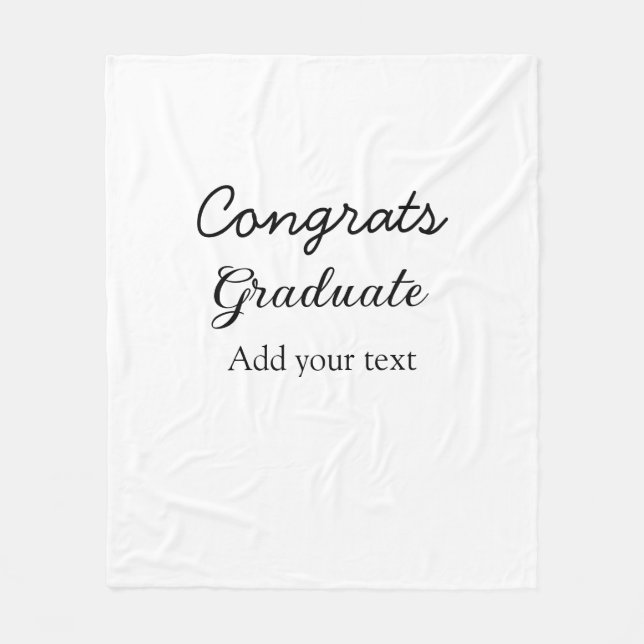 Enkel minimal grattis studenten lägger till din fleecefilt (Framsidan)