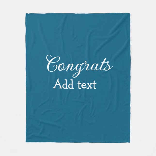 Enkel minimal grattis studenten lägger till din fleecefilt (Framsidan)