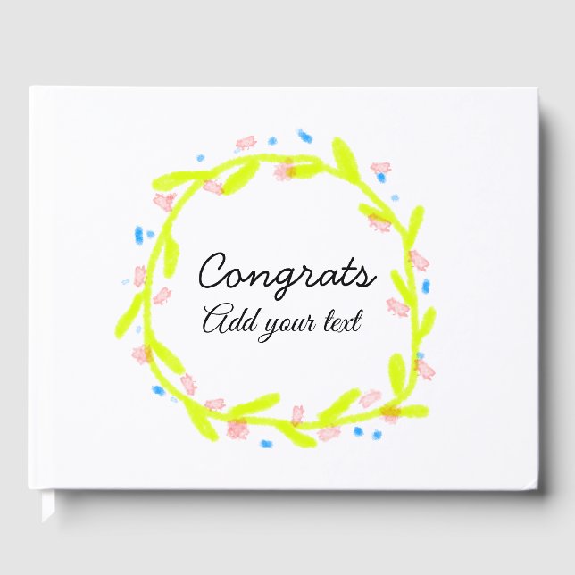 Enkel minimal grattis studenten lägger till din gästböcker (Framsida)