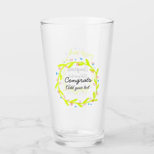 Enkel minimal grattis studenten lägger till din glaskopp (Framsida)